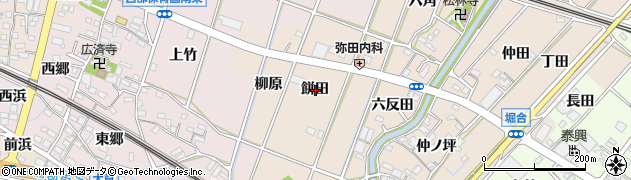 愛知県豊川市御津町泙野餅田周辺の地図