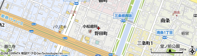 兵庫県姫路市飾磨区野田町86周辺の地図