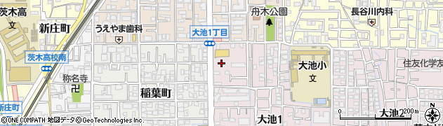 トヨタレンタリース新大阪阪急茨木店周辺の地図