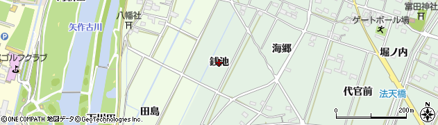 愛知県西尾市吉良町富田（銭池）周辺の地図
