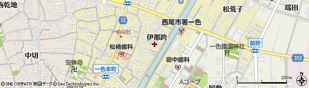 愛知県西尾市一色町一色（伊那跨）周辺の地図