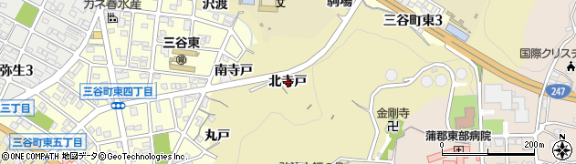 愛知県蒲郡市三谷町（北寺戸）周辺の地図