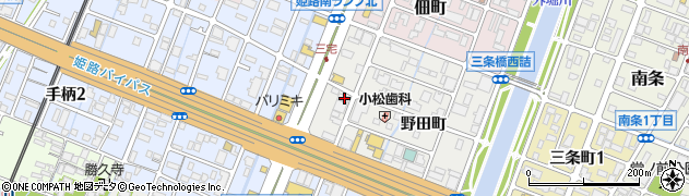 兵庫県姫路市飾磨区野田町141周辺の地図