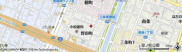 兵庫県姫路市飾磨区野田町91周辺の地図