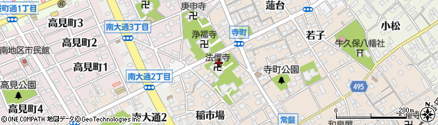 浄土真宗　法信寺周辺の地図