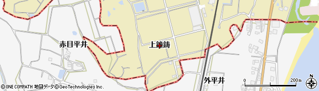 愛知県武豊町（知多郡）冨貴（上鐘鋳）周辺の地図