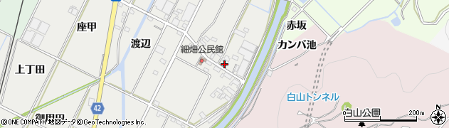愛知県西尾市吉良町荻原（細畑）周辺の地図