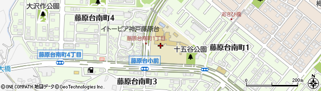 兵庫県神戸市北区藤原台南町周辺の地図
