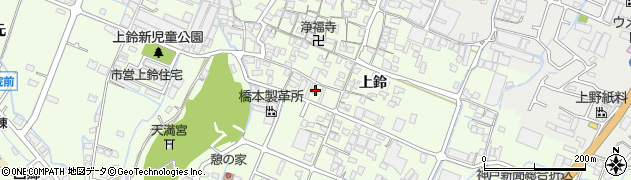 兵庫県姫路市四郷町上鈴224周辺の地図
