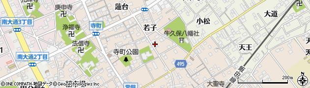愛知県豊川市牛久保町若子14周辺の地図