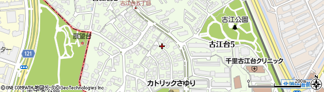 大阪府吹田市古江台周辺の地図