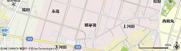 愛知県西尾市一色町池田郷戸後周辺の地図