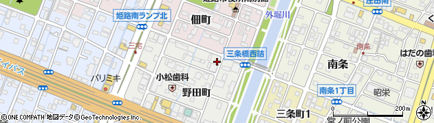 兵庫県姫路市飾磨区野田町102周辺の地図