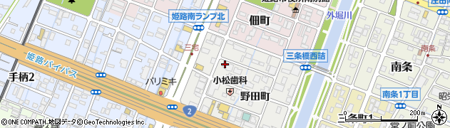 兵庫県姫路市飾磨区野田町169周辺の地図