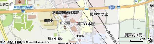 京都府京田辺市興戸犬伏周辺の地図