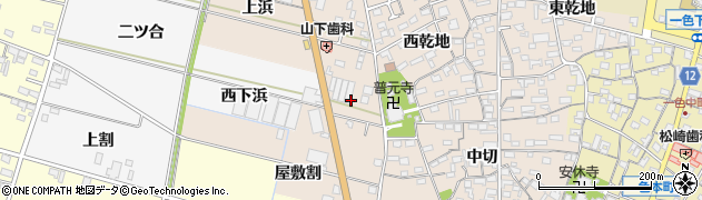 愛知県西尾市一色町味浜（東下浜）周辺の地図
