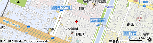 兵庫県姫路市飾磨区野田町196周辺の地図