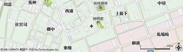 愛知県豊川市土筒町前屋敷周辺の地図