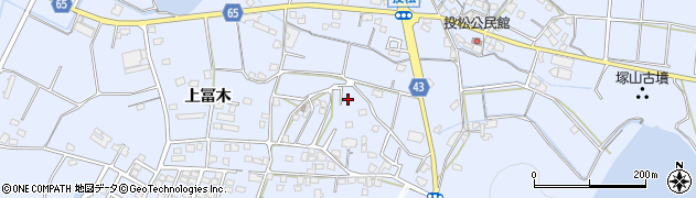兵庫県加古川市志方町上冨木164周辺の地図