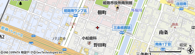 兵庫県姫路市飾磨区野田町202周辺の地図