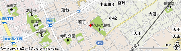 愛知県豊川市牛久保町若子52周辺の地図