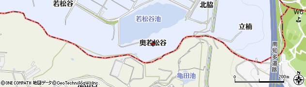 愛知県常滑市坂井（奥若松谷）周辺の地図