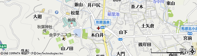 愛知県蒲郡市金平町（上大門）周辺の地図