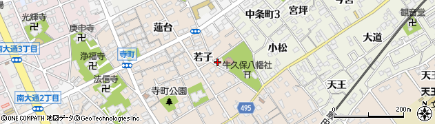 愛知県豊川市牛久保町若子55周辺の地図