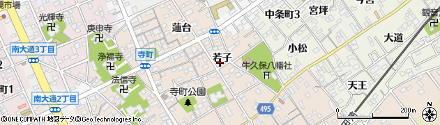 愛知県豊川市牛久保町若子28周辺の地図