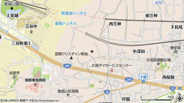 〒443-0013 愛知県蒲郡市大塚町の地図