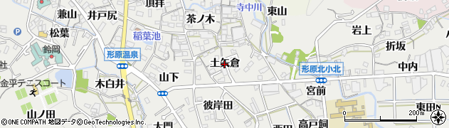 愛知県蒲郡市金平町（土矢倉）周辺の地図