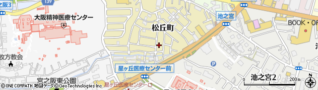 大阪府枚方市松丘町周辺の地図