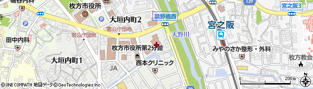 大阪府北河内府税事務所周辺の地図