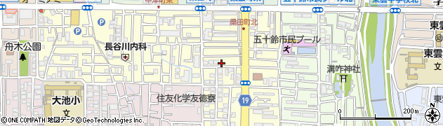 大阪府茨木市桑田町9周辺の地図
