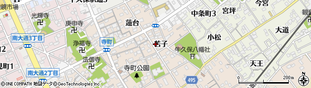 愛知県豊川市牛久保町若子33周辺の地図