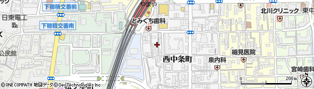 大阪府茨木市西中条町6周辺の地図
