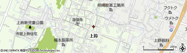 兵庫県姫路市四郷町上鈴278周辺の地図