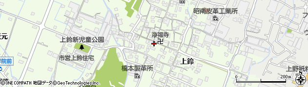兵庫県姫路市四郷町上鈴207周辺の地図