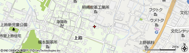 兵庫県姫路市四郷町上鈴323周辺の地図