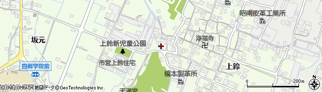 兵庫県姫路市四郷町上鈴9周辺の地図