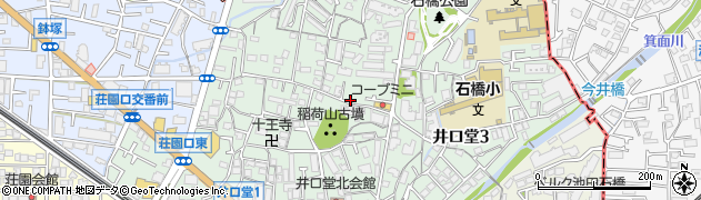 大阪府池田市井口堂周辺の地図