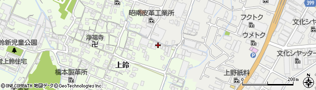 兵庫県姫路市四郷町上鈴322周辺の地図