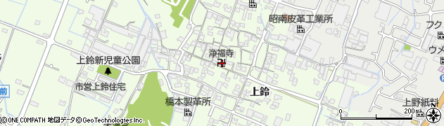 兵庫県姫路市四郷町上鈴145周辺の地図
