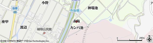 愛知県西尾市吉良町酒井（赤坂）周辺の地図