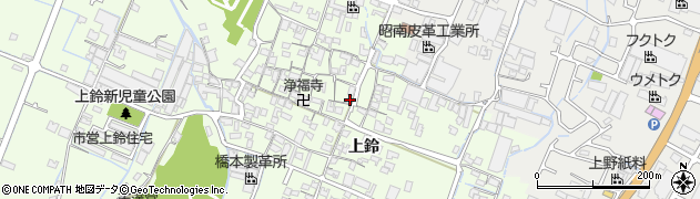兵庫県姫路市四郷町上鈴181周辺の地図
