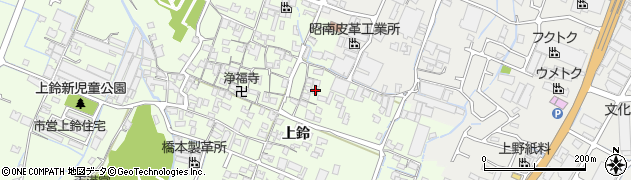 兵庫県姫路市四郷町上鈴176周辺の地図
