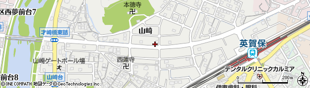 兵庫県姫路市飾磨区山崎周辺の地図
