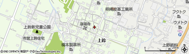 兵庫県姫路市四郷町上鈴175周辺の地図