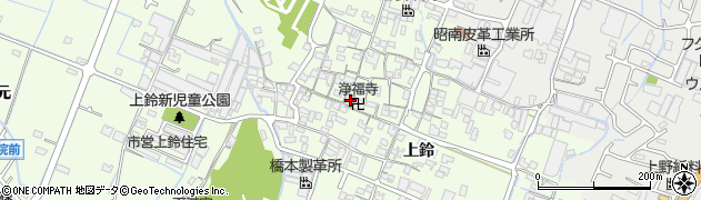 兵庫県姫路市四郷町上鈴144周辺の地図