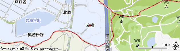 愛知県常滑市坂井（立楠）周辺の地図